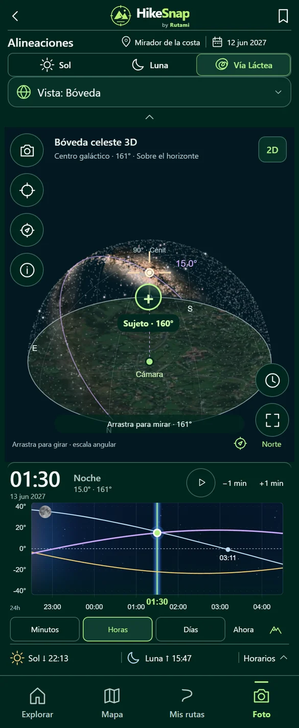 Interfaz de HikeSnap: Cinco maneras de entender la escena