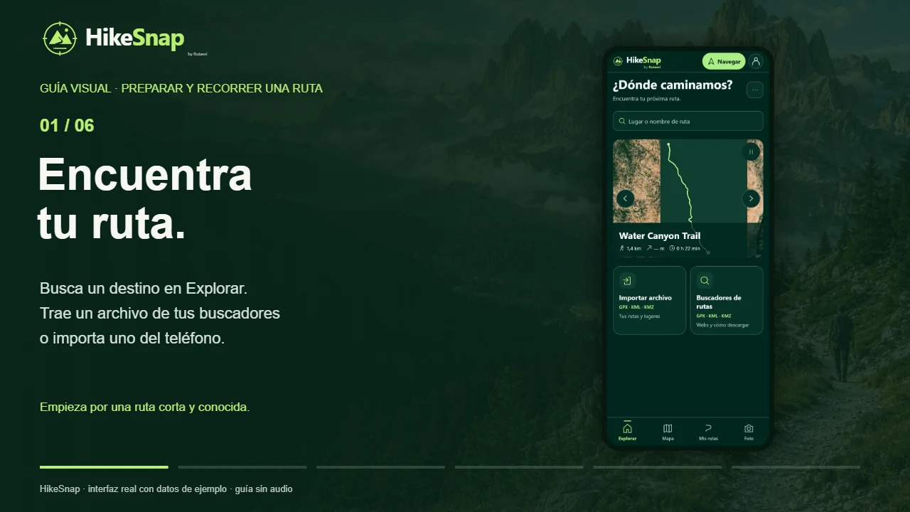 Vista previa del tutorial de senderismo